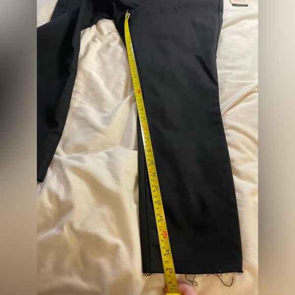 NYDJ Ami skinny court ankle fray hem black rinse NWT size 14 stretchy denim - Picture 8 of 15